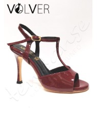 Scarpe da Ballo Vernice Bordeaux 90T Suola Cuoio *OFFERTA*