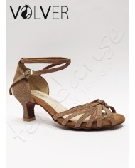 Scarpe da Ballo Donna Lame Taupe Limited Suola Camoscio Tacco 50R