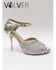 Scarpe da Ballo Metal Brill Argento Tacco 90S *OFFERTA*