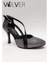 Scarpe da Ballo Luminor Fucile Vernice Nera Tacco 90B