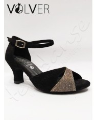 Scarpe da Ballo Donna Camoscio Nero Galassia Cotton Suola Camoscio Tacco 50M