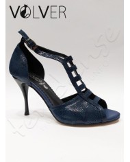 Scarpe da Ballo Pitonato Blue Tacco 90S ABS *OFFERTA* Suola Cuoio