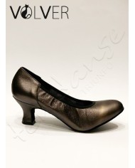 Scarpe da Ballo Donna Mordore' Nero Suola Camoscio Tacco 50R