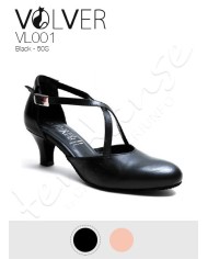 Scarpe da Ballo Incrociate A Pelle Nera TC 50N