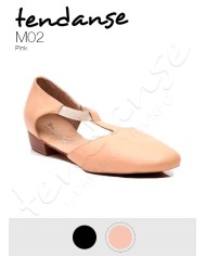 Scarpe da Insegnanti con Listello a T in Pelle Tacco 25 mm