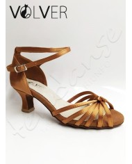 Scarpe da Ballo Donna Raso Flash Suola Camoscio Tacco 50M