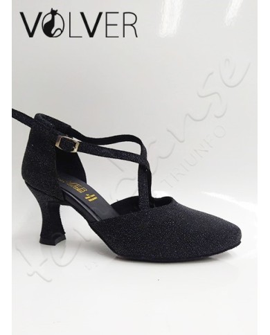 Scarpe da Ballo Incrociate A Praline Nero Tacco 70R *OFFERTA*