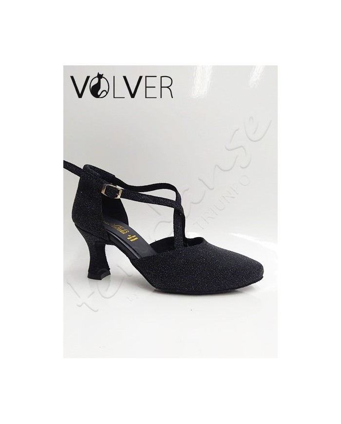 Scarpe da Ballo Incrociate A Praline Nero Tacco 70R *OFFERTA*