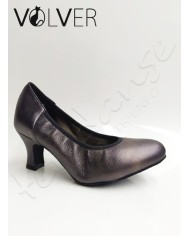 Scarpe da Ballo Donna Mordore' Nero Suola Camoscio Tacco 50M