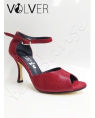 Scarpe da Ballo Lame' Rosso Tacco 90B Suola Cuoio *OFFERTA*