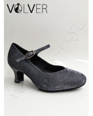 Scarpe da Ballo Donna Fisher Nero Tacco 50M *OFFERTA*