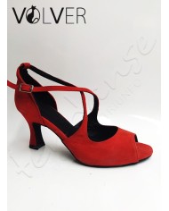 Scarpe da Ballo Donna Camoscio Rosso Tacco 70R