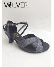 Scarpe da Ballo Donna Pelle Nera Brill Fucile Suola Camoscio Tacco50M *OFFERTA