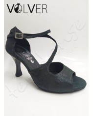 Scarpe da Ballo Donna Polvere Verde Suola Camoscio Tacco 80R ABS