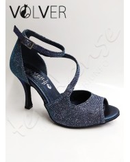 Scarpe da Ballo Fisher Blue Suola Camoscio Tacco 90B