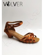 Scarpe da Ballo Donna Raso Flash Suola Camoscio Tacco 30