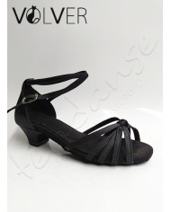 Scarpe da Ballo Donna Raso Nero Suola Camoscio Tacco 30 *OFFERTA*
