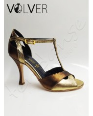Scarpe da Ballo Metal Moro Metal Perla Suola Cuoio Tacco 90B