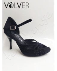 Scarpe da Ballo Velluto Stellato Suola Camoscio Tacco 90S ABS