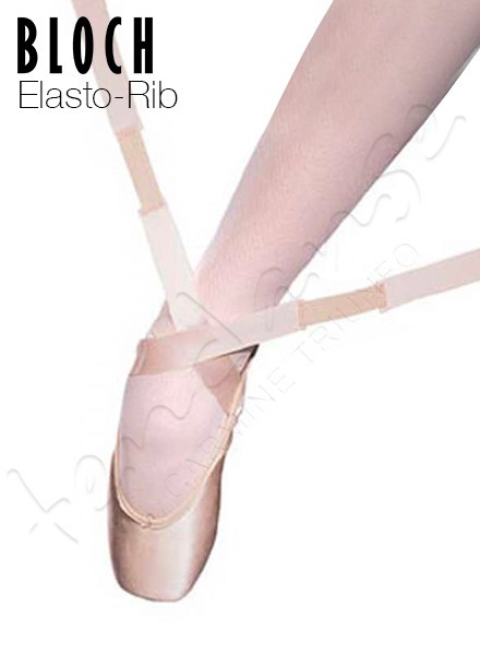 Bloch a0525 elasto-RIB punte 23mm nastro di scarpe con eingenähtem ELASTIK 